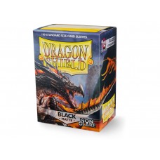 Dragon Shield 100 - Standard Deck Protector Sleeves - Non Glare Matte Black - AT-11802