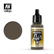 Acrylicos Vallejo - 71043 - Model Air - US Olive Drab - 17 ml.