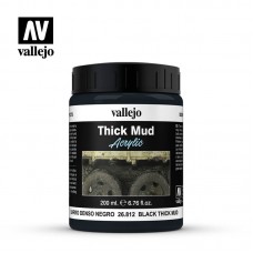 Acrylicos Vallejo - 26812 - Diorama Effects - Black Thick Mud - 200 ml.