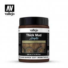 Acrylicos Vallejo - 26811 - Diorama Effects - Brown Thick Mud - 200 ml.