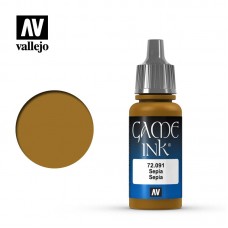 Acrylicos Vallejo - 72091 - Game Color - Sepia  Ink - 17 ml.