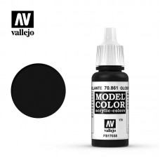 Acrylicos Vallejo - 70861 - Model Color - Glossy Black - 17 ml.