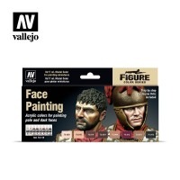 Acrylicos Vallejo - 70119 - Model Color - Face Painting Set (8) - 17 ml.