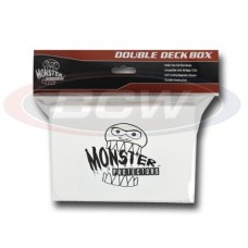 BCW - Monster Protectors Double Deck Box - Matte White - MB-DD-MWT