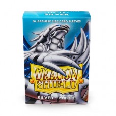 Dragon Shield 60 - Deck Protector Sleeves - Japanese size Matte Silver - AT-11108