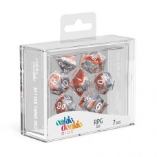 Oakie Doakie Dice - RPG Set Gemidice - Silver-Rust (7 Dice) - ODD500032