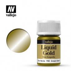 Acrylicos Vallejo - 70795 - Liquid Gold - Green Gold (Alcohol Based) - 35 ml.