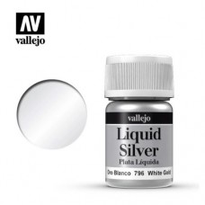 Acrylicos Vallejo - 70796 - Liquid Gold - White Gold (Alcohol Based) - 35 ml.