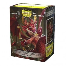 Dragon Shield 100 - Standard Deck Protector Sleeves - Art Matte - Valentine Dragon 2020 - AT-12047