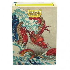 Dragon Shield 100 - Standard Deck Protector Sleeves - Brushed Art Matte - The Great Wave - AT-12060