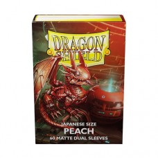 Dragon Shield 60 - Deck Protector Sleeves - Japanese Size Dual Matte - Peach (Piip) - AT-15153
