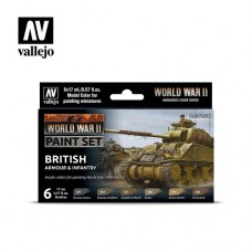 Acrylicos Vallejo - 70204 - Model Color - WWII British Armour & Infantry Set (6) - 17 ml.