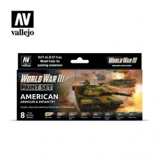 Acrylicos Vallejo - 70220 - Model Color - WWIII American Armour & Infantry Set (8) - 17 ml.