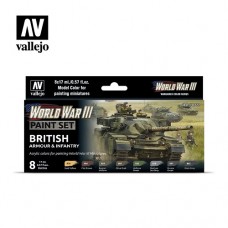 Acrylicos Vallejo - 70222 - Model Color - WWIII British Armour & Infantry Set (8) - 17 ml.