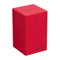 Ultimate Guard 100+ Xenoskin Flip n Tray Deck Case Box - Monocolor Red - UGD011228