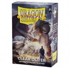 Dragon Shield 100 - Standard Deck Protector Outer Sleeves - Matte Clear - AT-13002