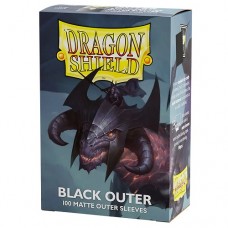 Dragon Shield 100 - Standard Deck Protector Outer Sleeves - Matte Black - AT-13003