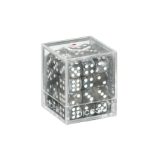DICESKI - Gemini - 12mm D6 Silver & Grey (36 Dice) - DSI00025