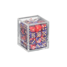 DICESKI - Gemini - 12mm D6 Red & Purple (36 Dice) - DSI00022