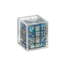 DICESKI - Gemini - 12mm D6 Blue & Green (36 Dice) - DSI00027