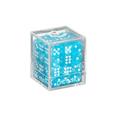 DICESKI - Chameleon - 12mm D6 Teal Translucent (36 Dice) - DSI00049