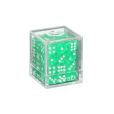 DICESKI - Translucent - 12mm D6 Green (36 Dice) - DSI00003