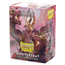 Dragon Shield 100 - Standard Deck Protector Sleeves - Dual Matte - Special Edition - Red Gold - AT-15065